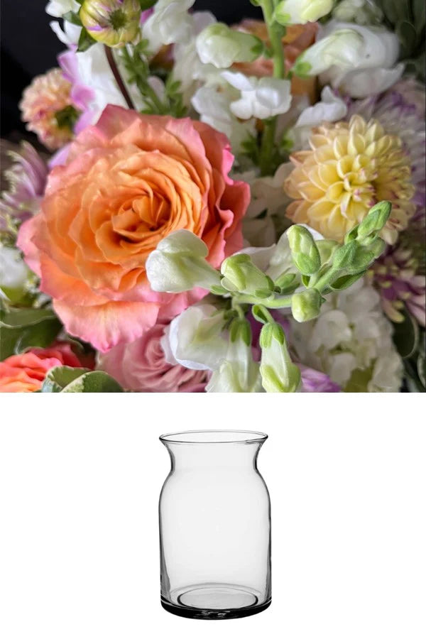 SHORT VASE of FLOWERS